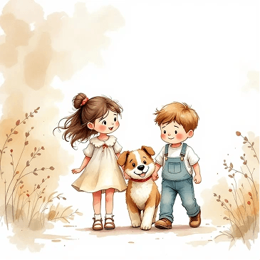 Children practicing the virtue of responsibility.